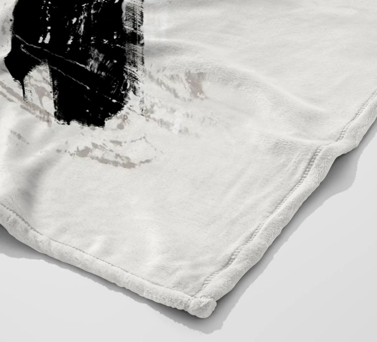 Modern abstract with large black brush strokes coperta in pile da Imaginative