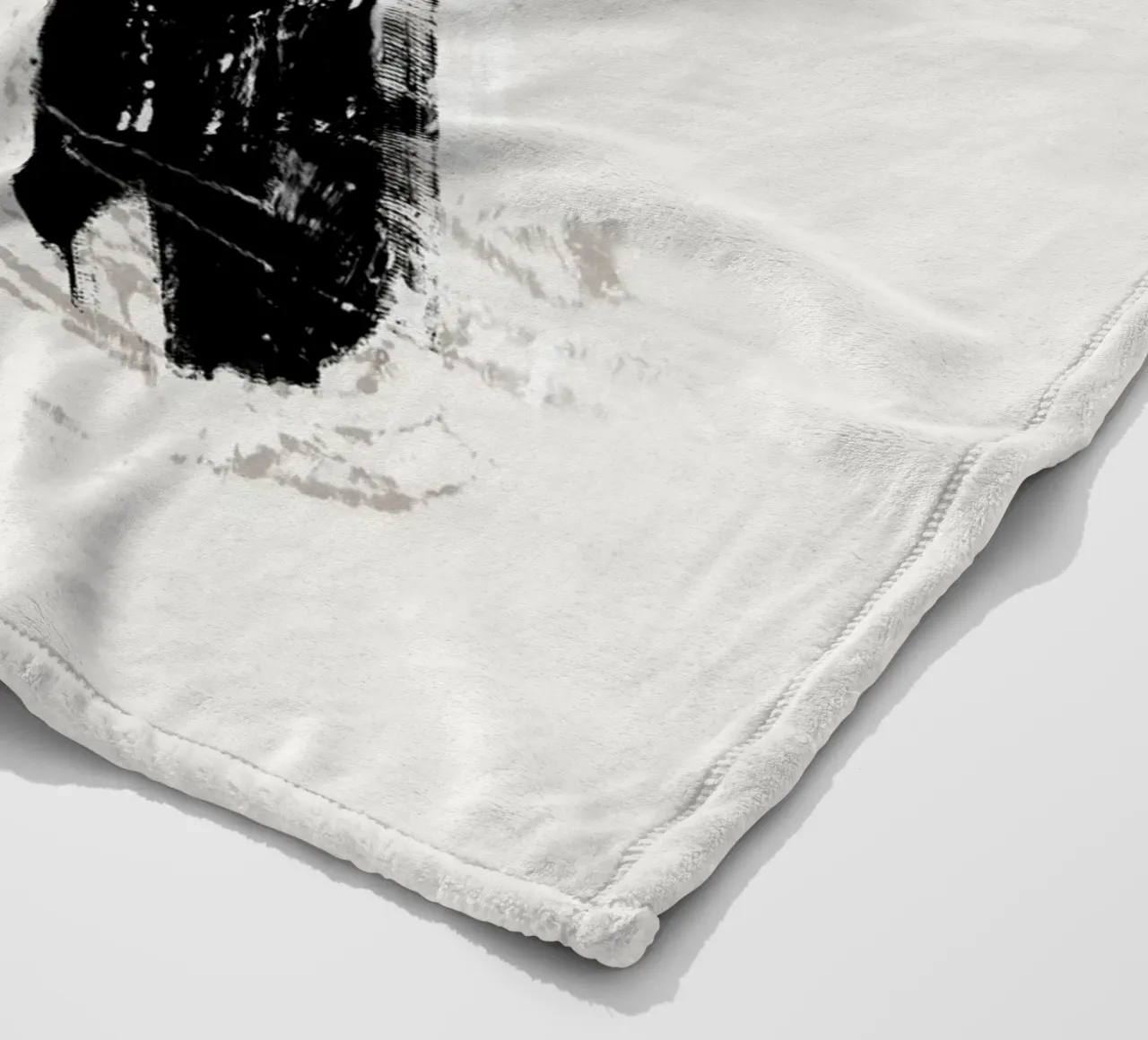 Modern abstract with large black brush strokes coperta in pile da Imaginative