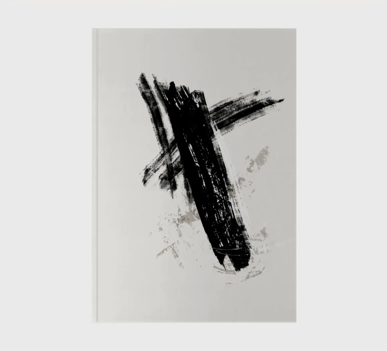 Modern abstract with large black brush strokes diario da Imaginative
