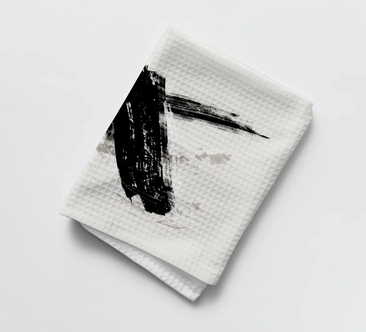 Modern abstract with large black brush strokes canovaccio da cucina da Imaginative