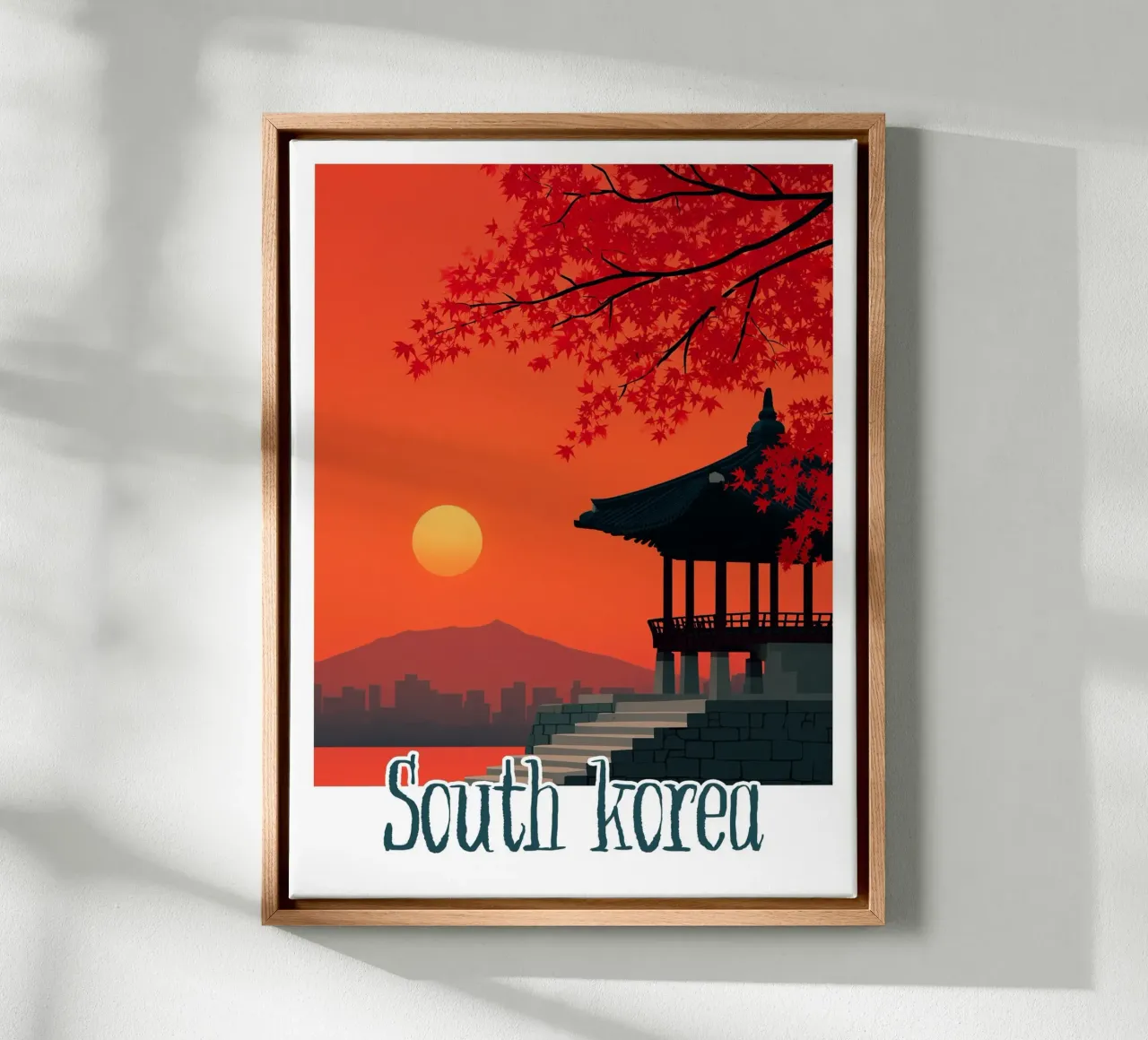 Poster della Corea del Sud tela da Frame the World