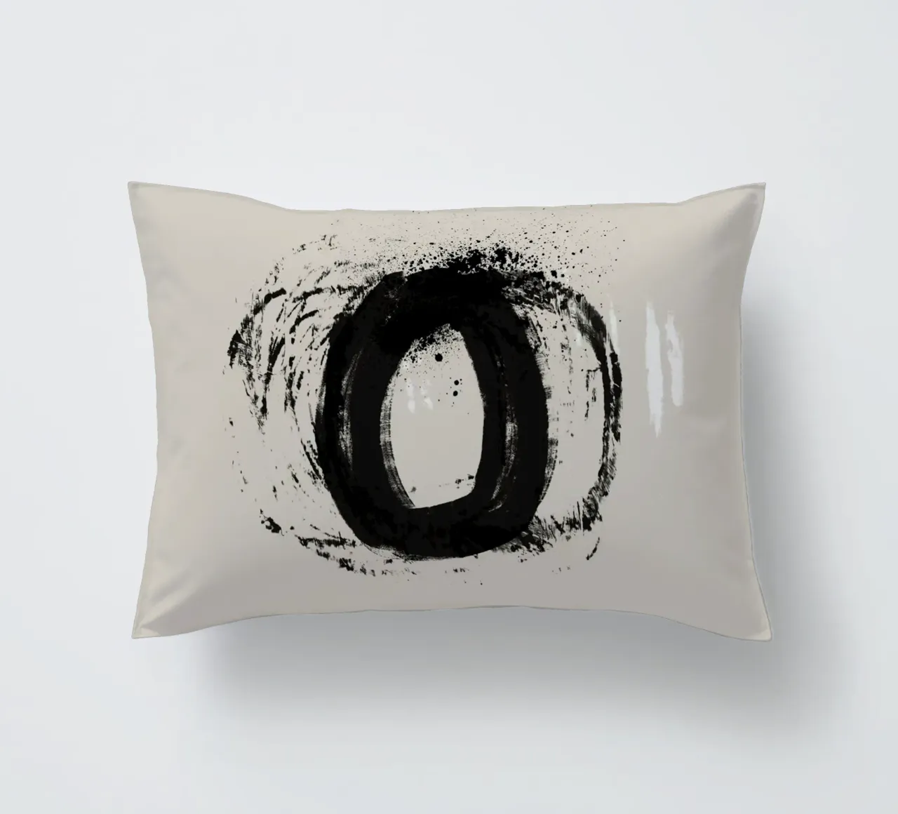 Modern abstract artwork with organic round shapes cuscino da Imaginative