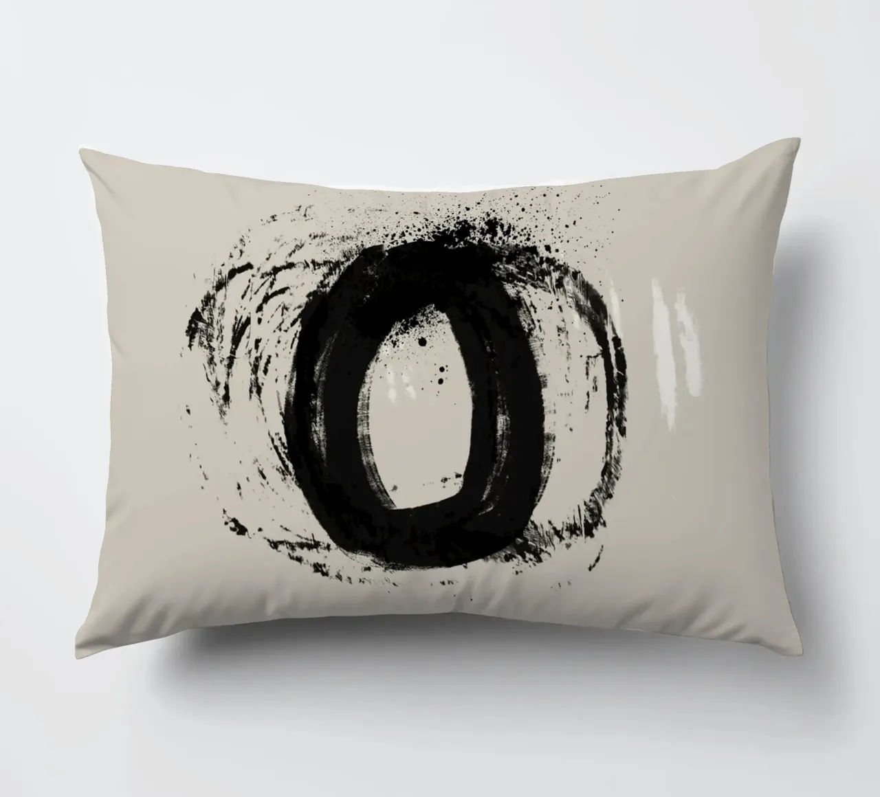 Modern abstract artwork with organic round shapes cuscino da Imaginative
