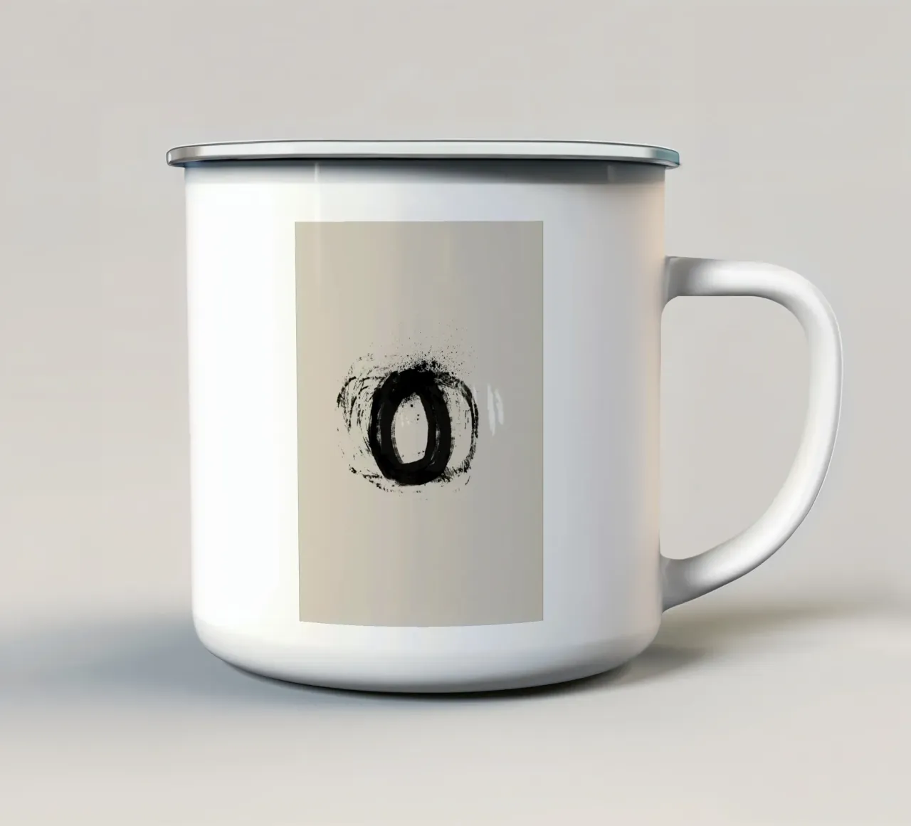 Modern abstract artwork with organic round shapes tazza in smalto da Imaginative