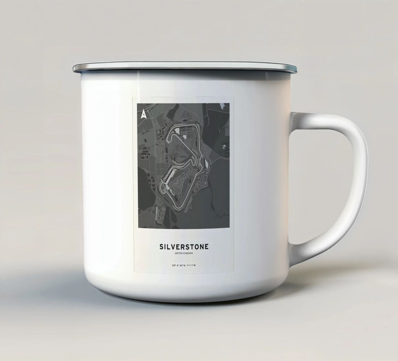 Silverstone Formula 1 Track Poster tazza in smalto da maria Shop