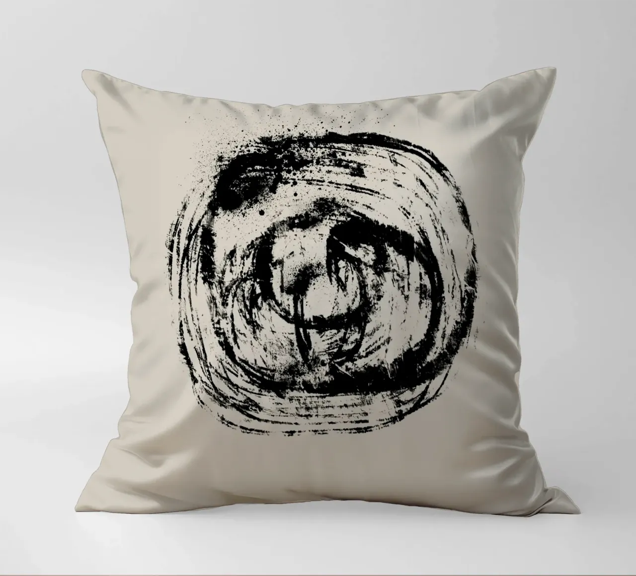 Modern abstract artwork with organic round shape cuscino da Imaginative