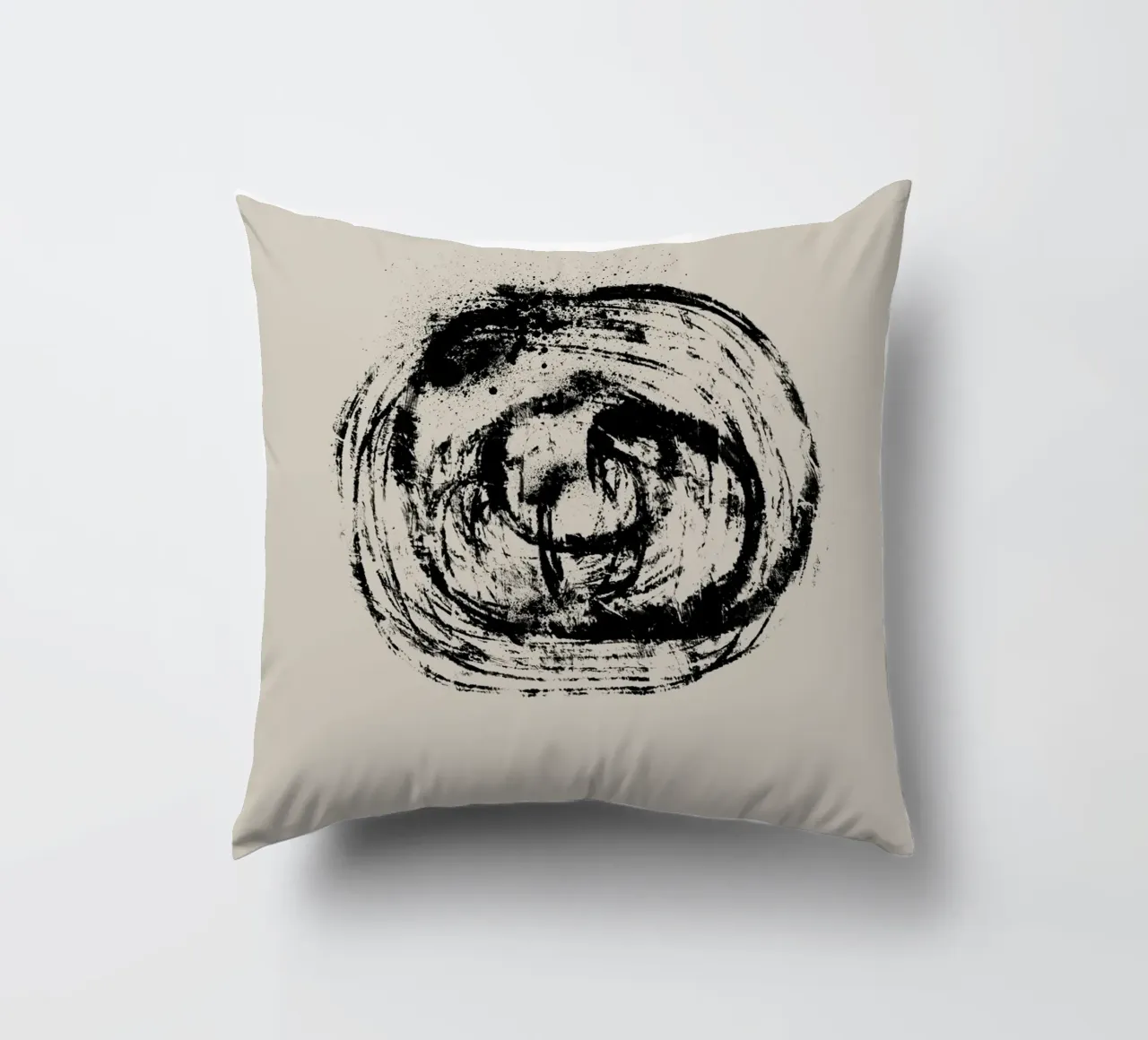 Modern abstract artwork with organic round shape cojín de Imaginative
