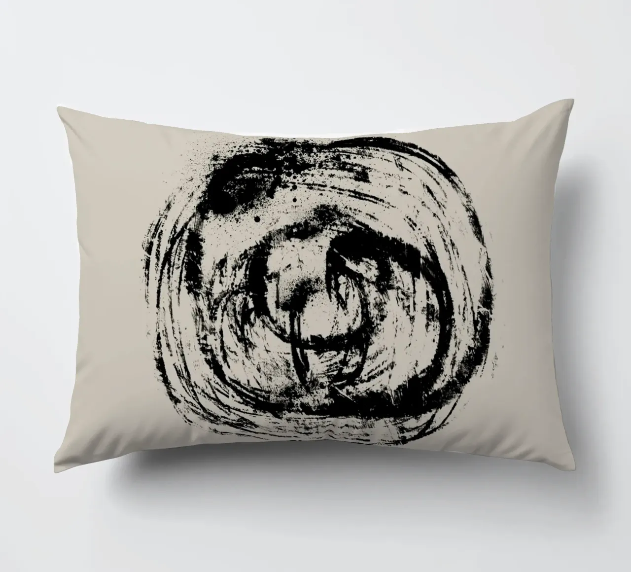 Modern abstract artwork with organic round shape cuscino da Imaginative