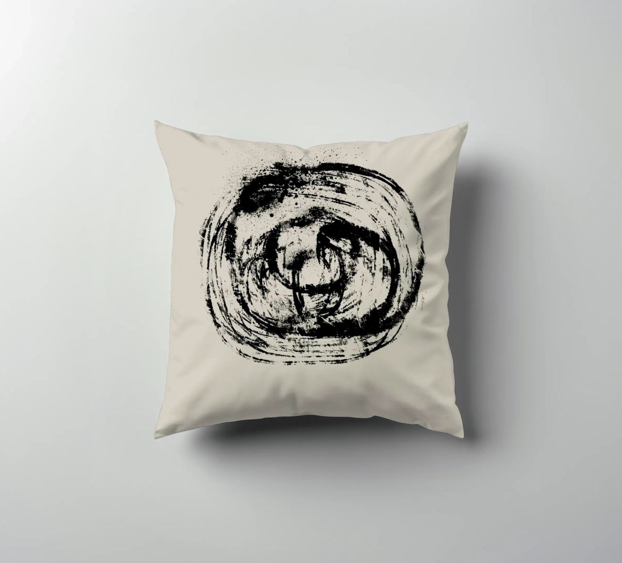 Modern abstract artwork with organic round shape cuscino da Imaginative