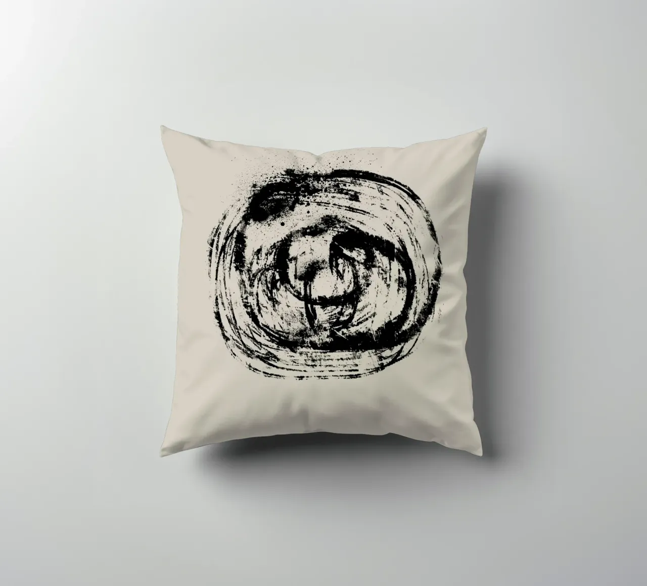 Modern abstract artwork with organic round shape cuscino da Imaginative