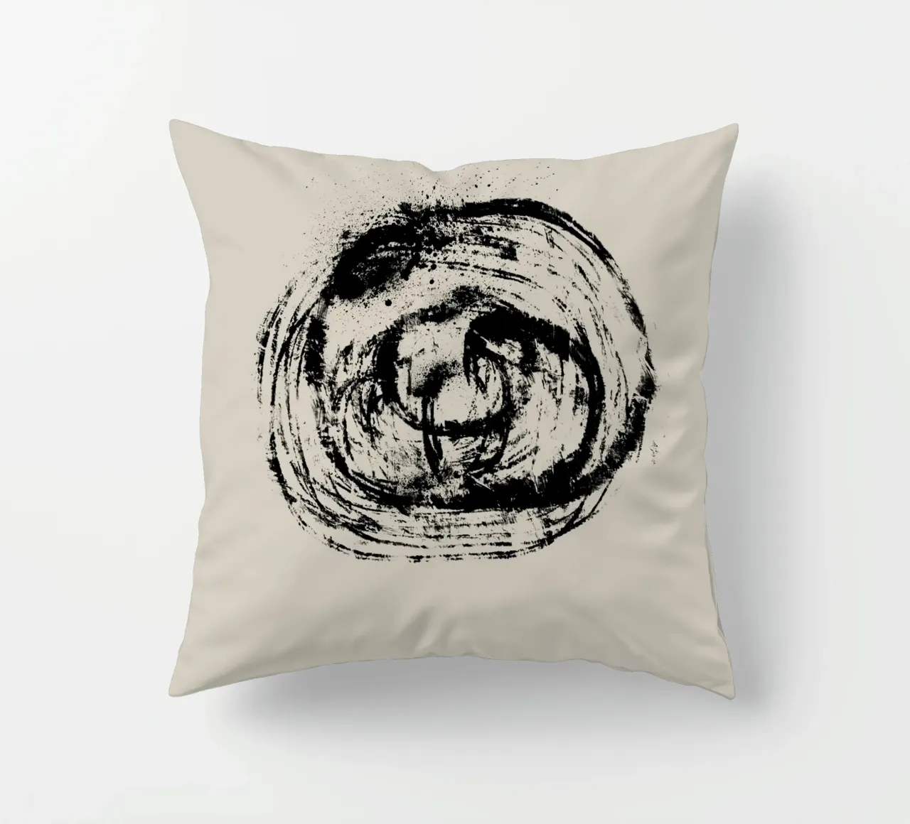 Modern abstract artwork with organic round shape cojín de Imaginative