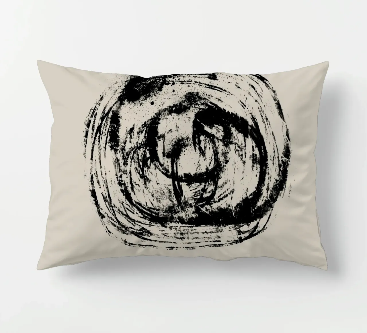 Modern abstract artwork with organic round shape cuscino da Imaginative