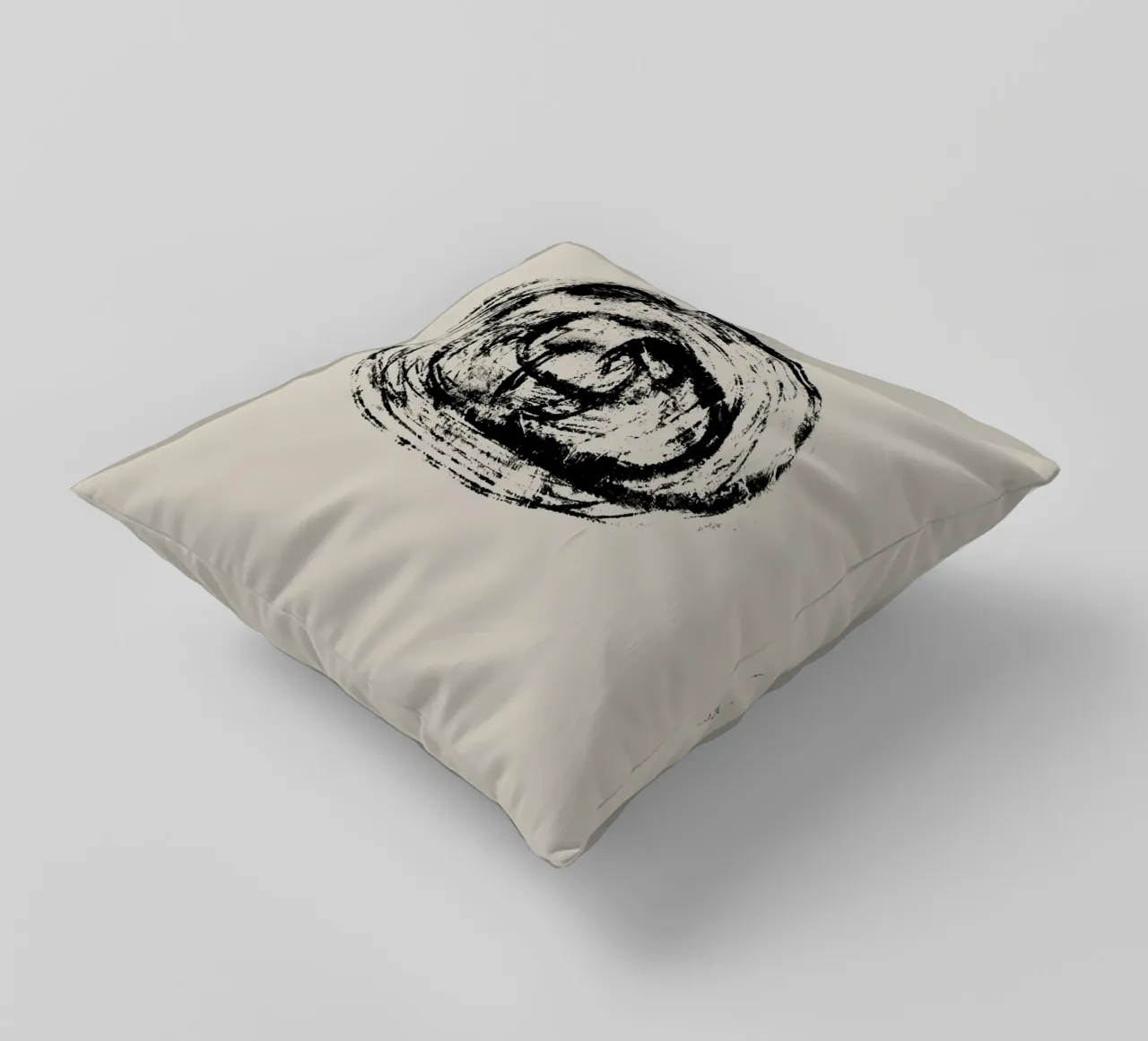 Modern abstract artwork with organic round shape cuscino da Imaginative