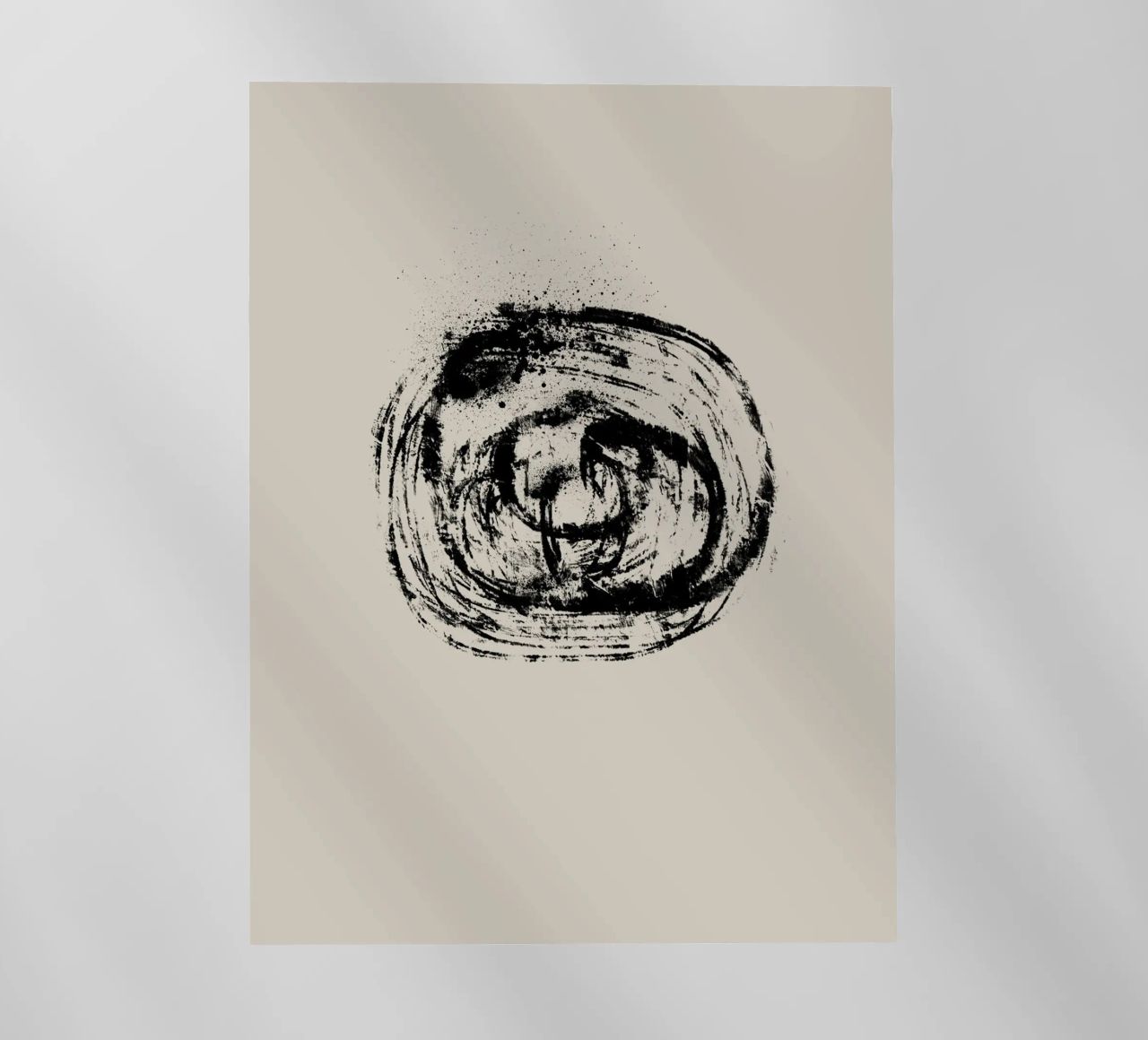 Modern abstract artwork with organic round shape pellicola backlit da Imaginative