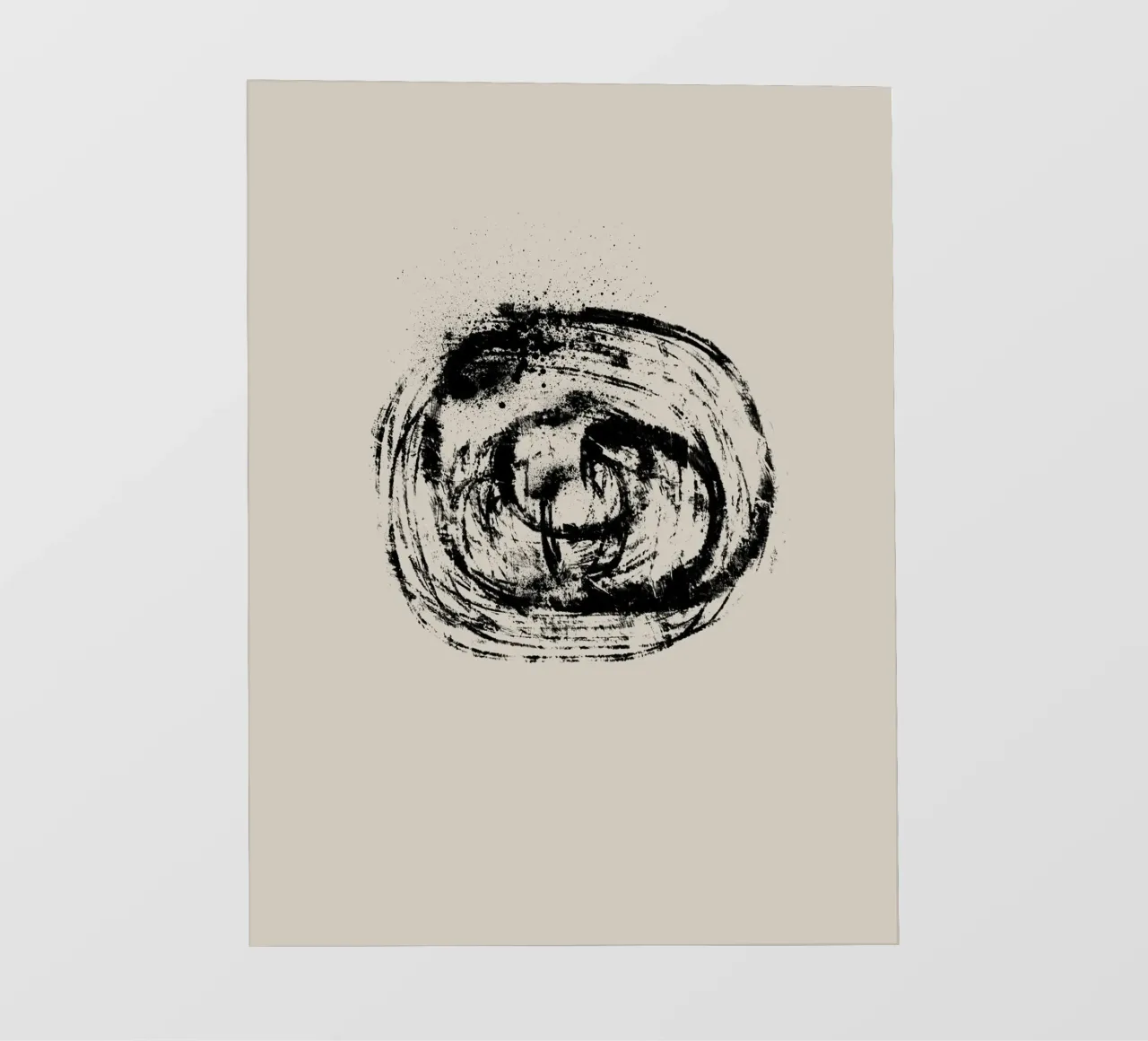 Modern abstract artwork with organic round shape telo in pvc da Imaginative