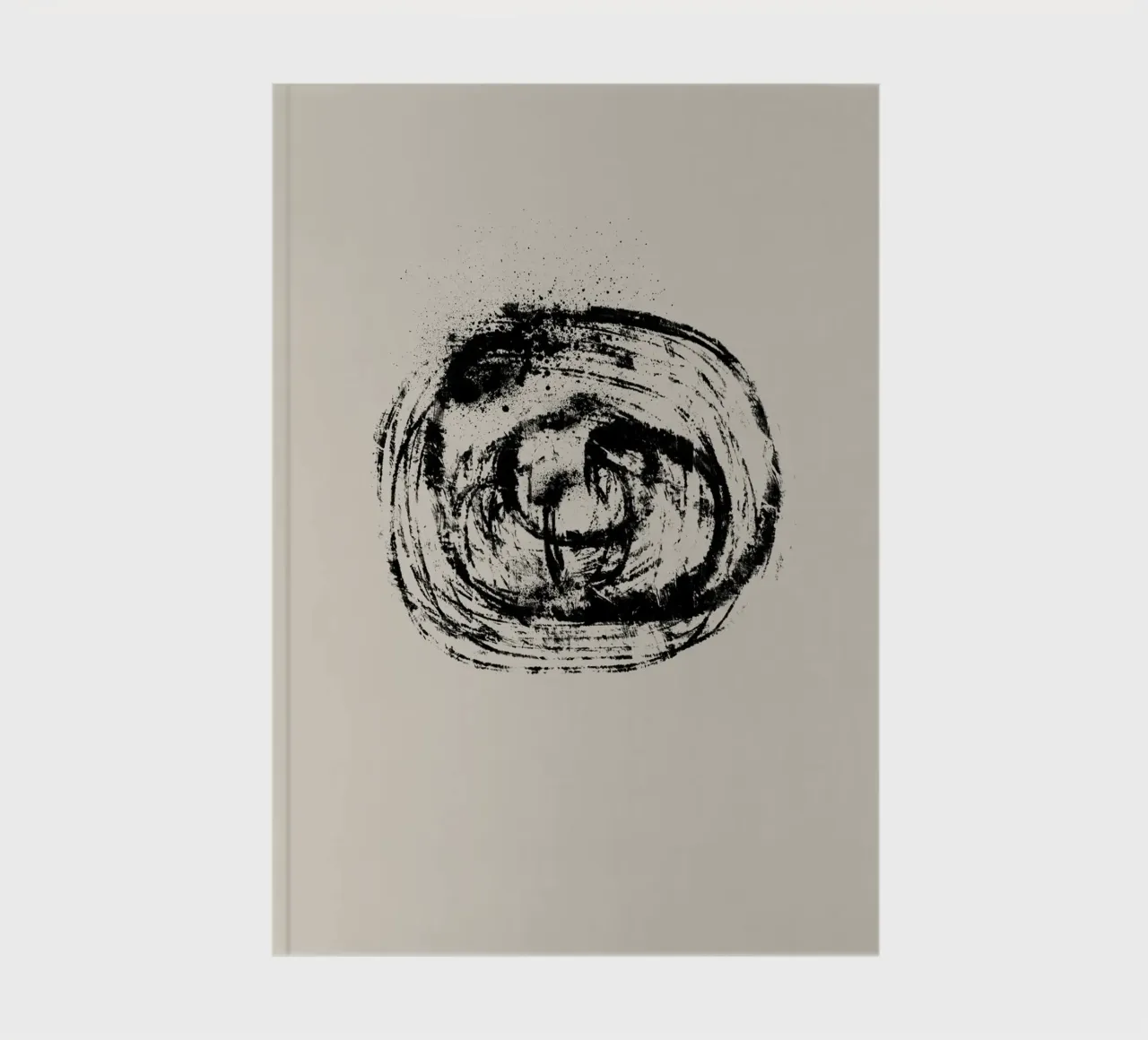 Modern abstract artwork with organic round shape notebook by Imaginative
