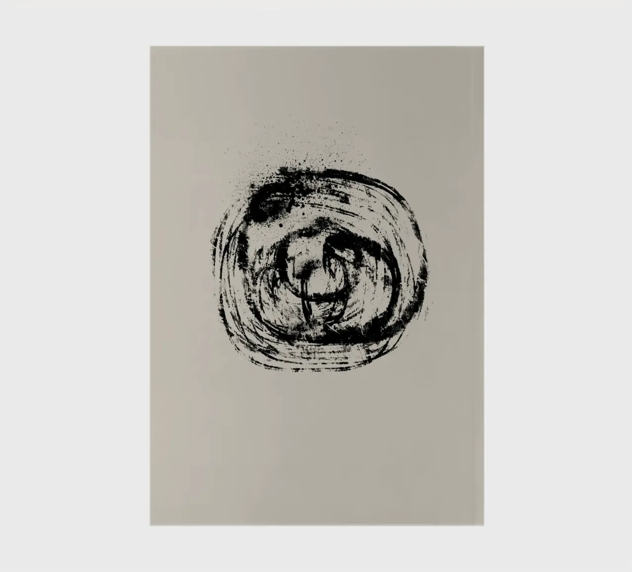 Modern abstract artwork with organic round shape notebook by Imaginative