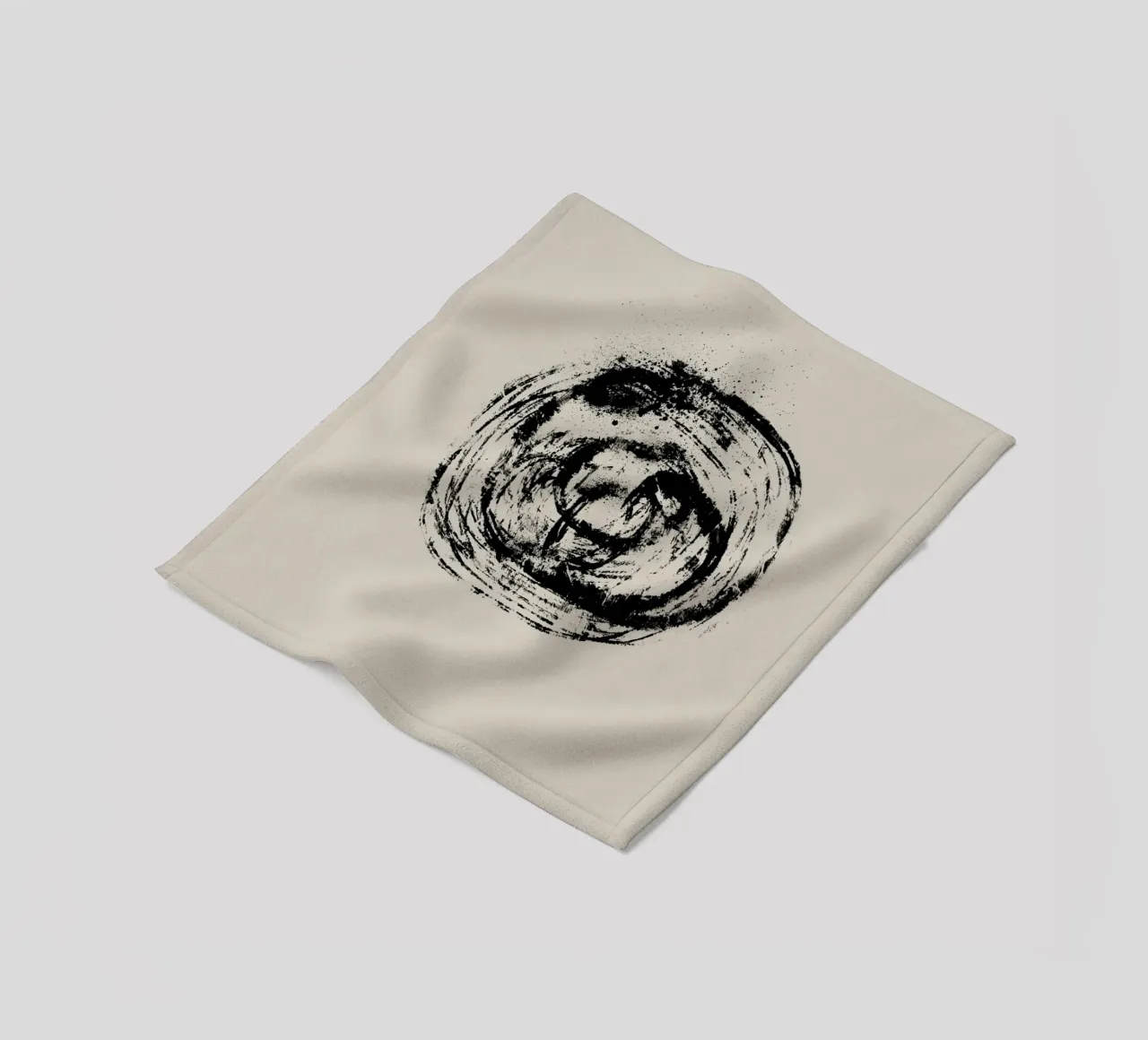 Modern abstract artwork with organic round shape coperta in pile da Imaginative