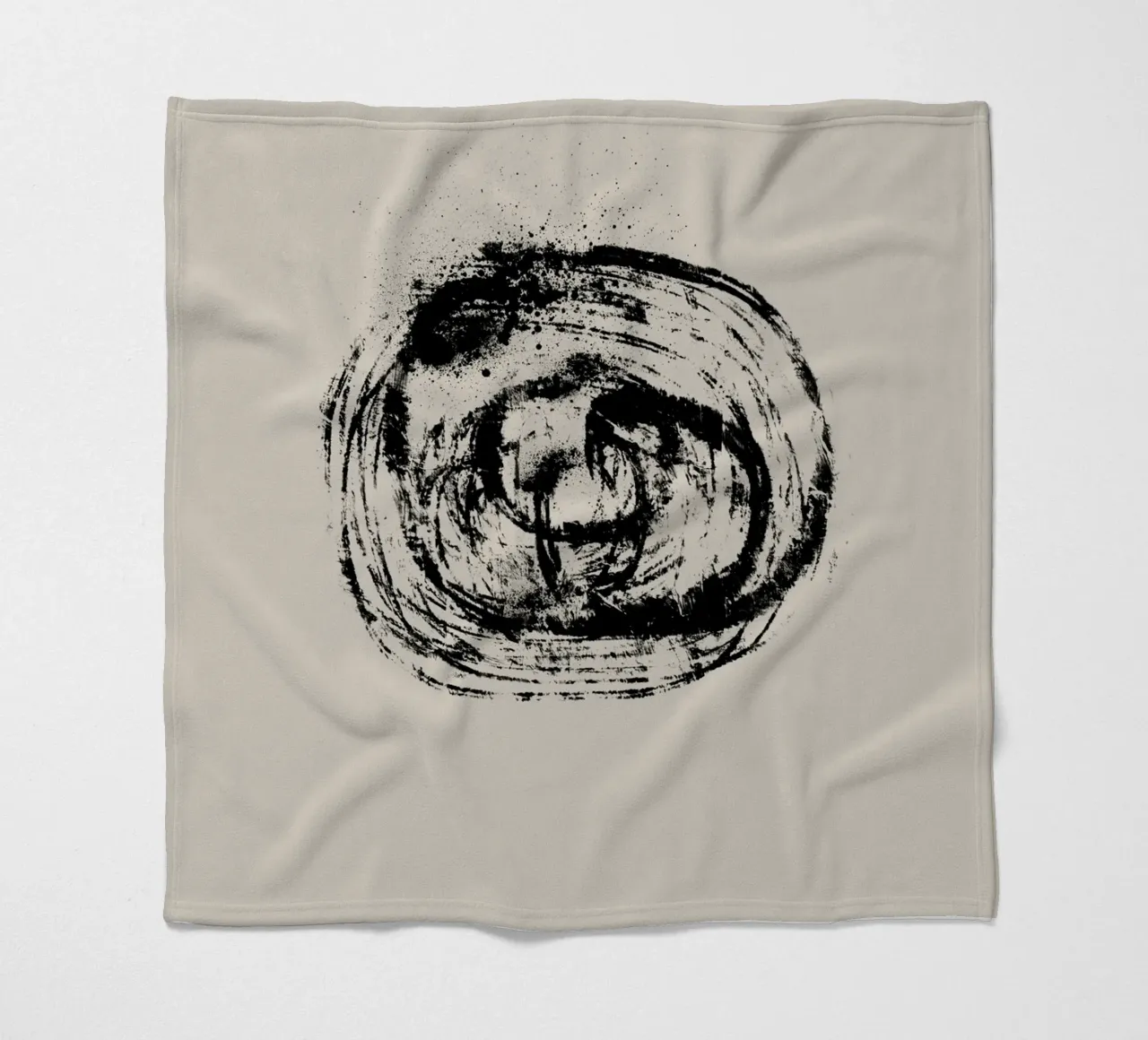 Modern abstract artwork with organic round shape coperta in pile da Imaginative