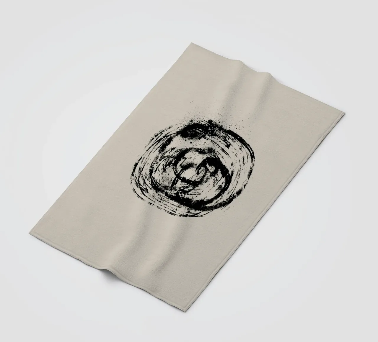 Modern abstract artwork with organic round shape coperta in pile da Imaginative
