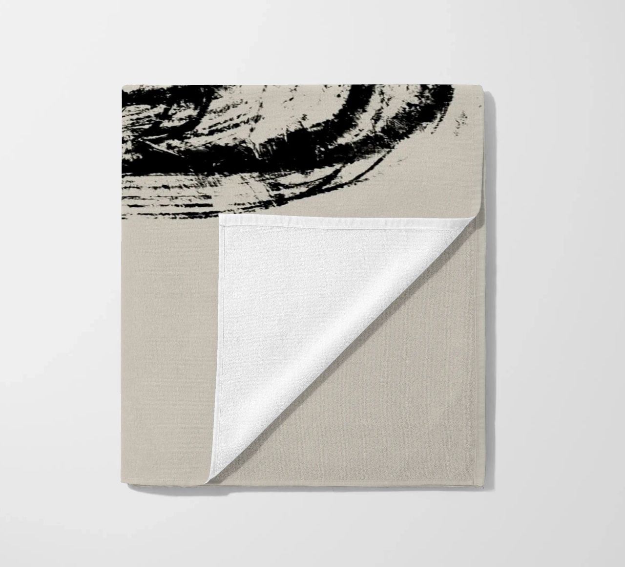Modern abstract artwork with organic round shape telo mare da Imaginative