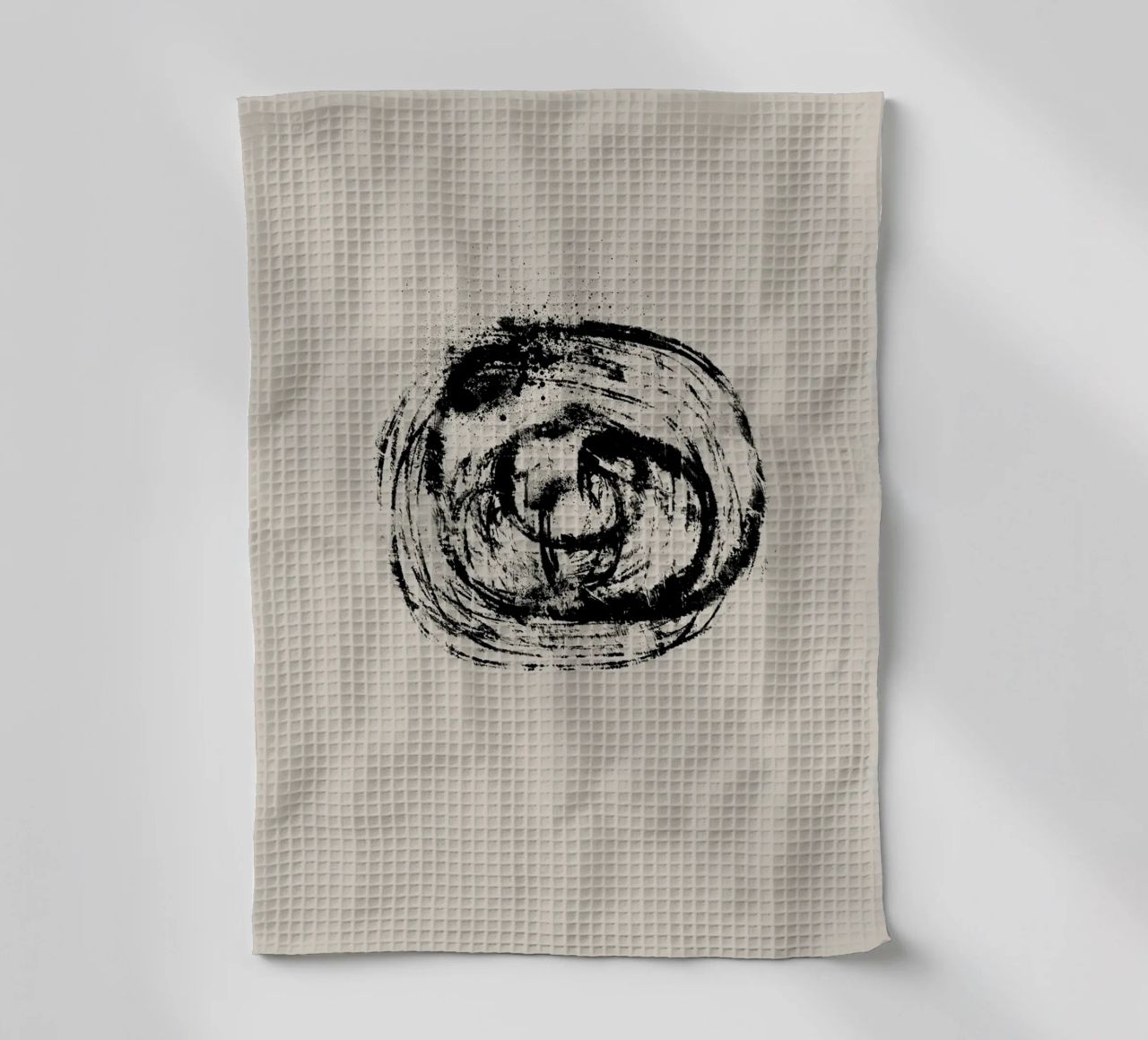 Modern abstract artwork with organic round shape canovaccio da cucina da Imaginative