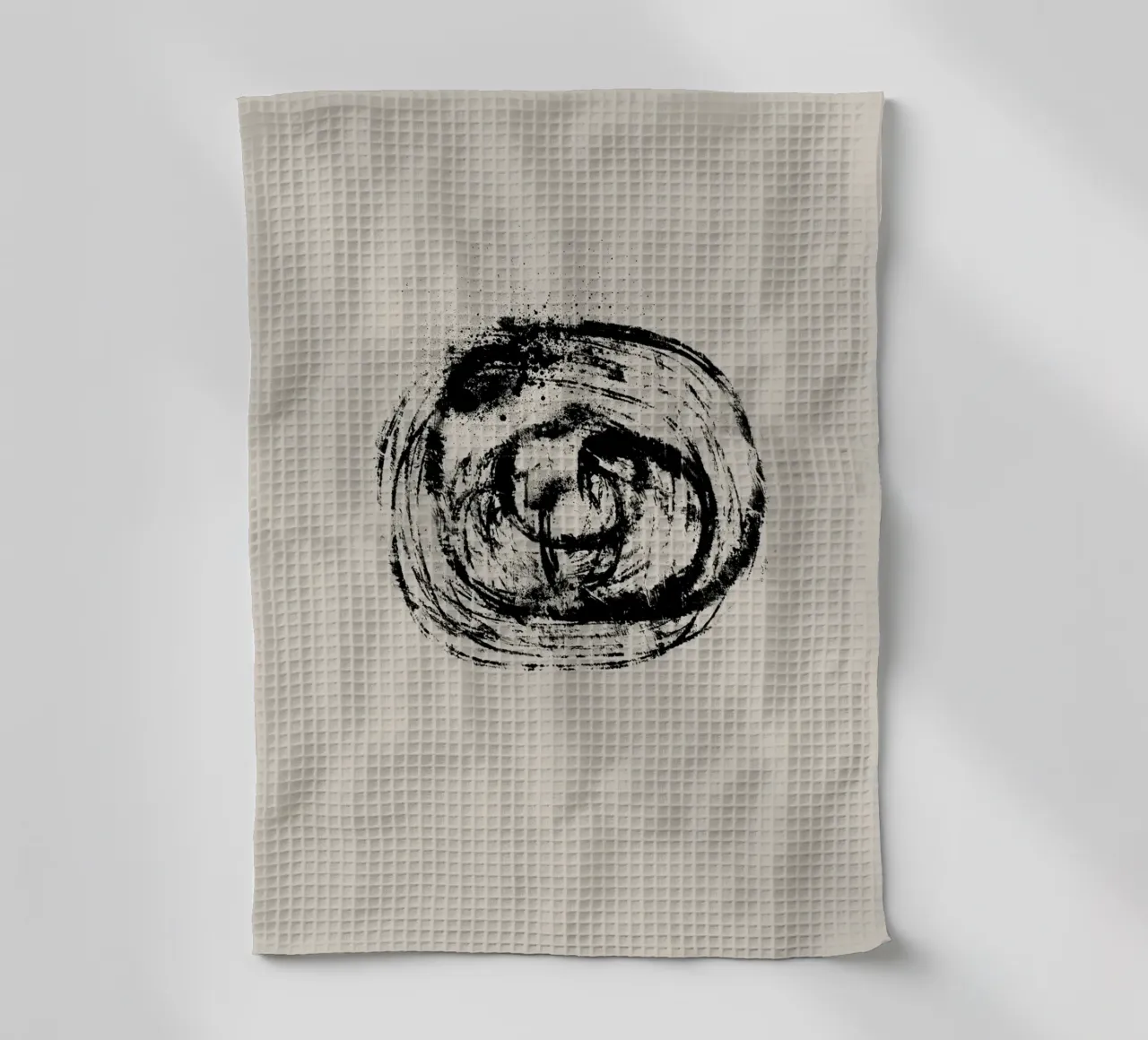 Modern abstract artwork with organic round shape canovaccio da cucina da Imaginative