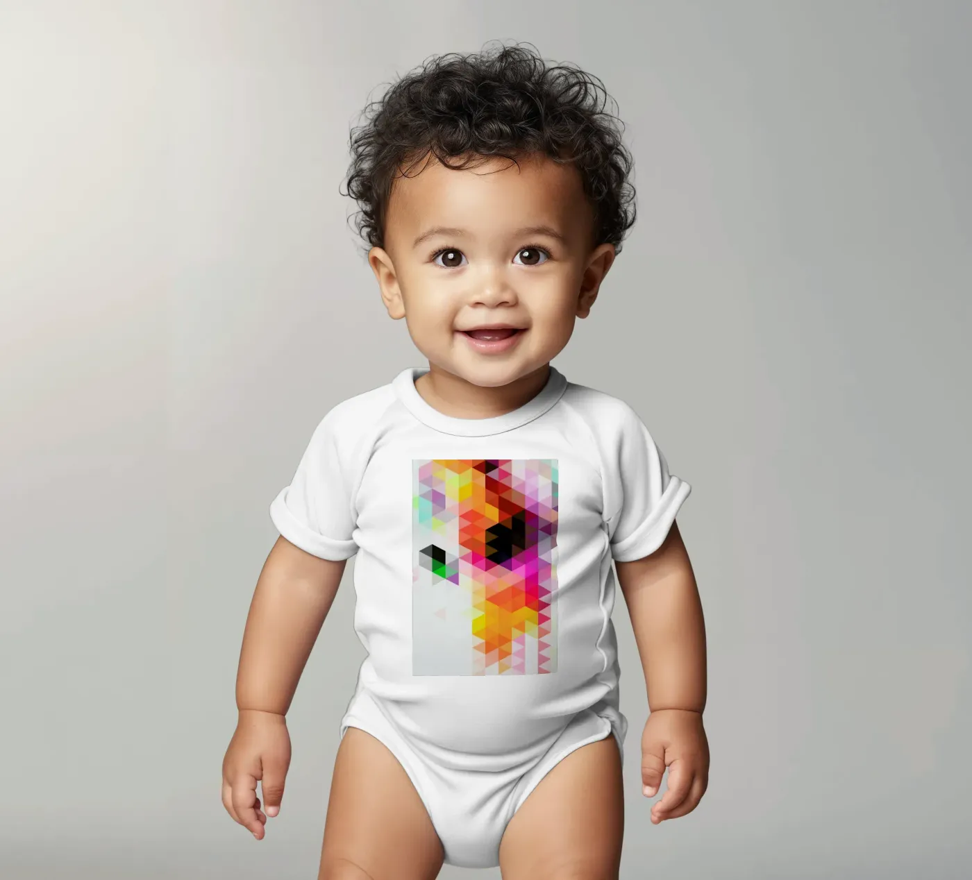 Rainfall1 short-sleeve baby romper by Three Of The Possessed