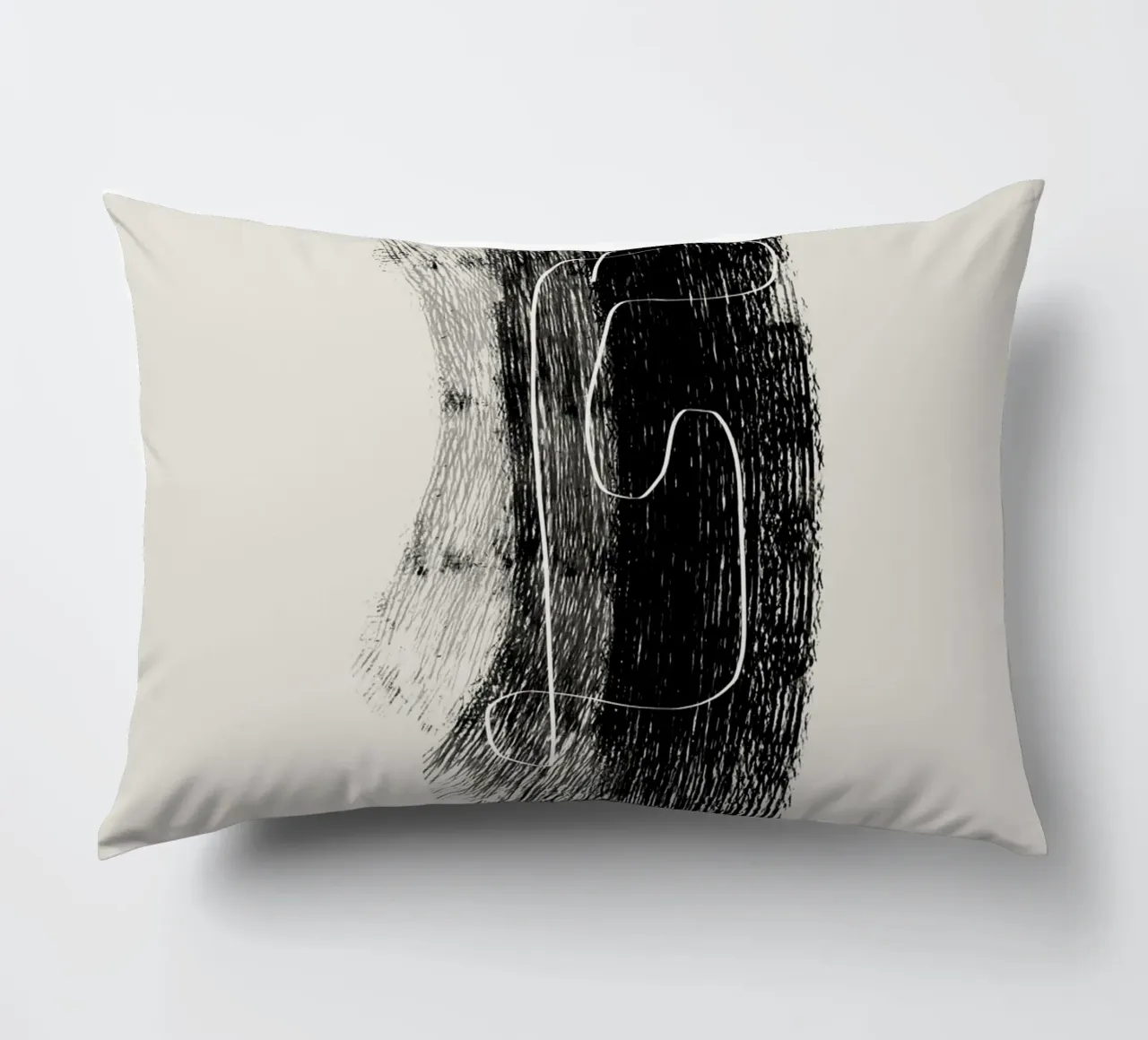 Lines and shapes in black and white cuscino da Imaginative