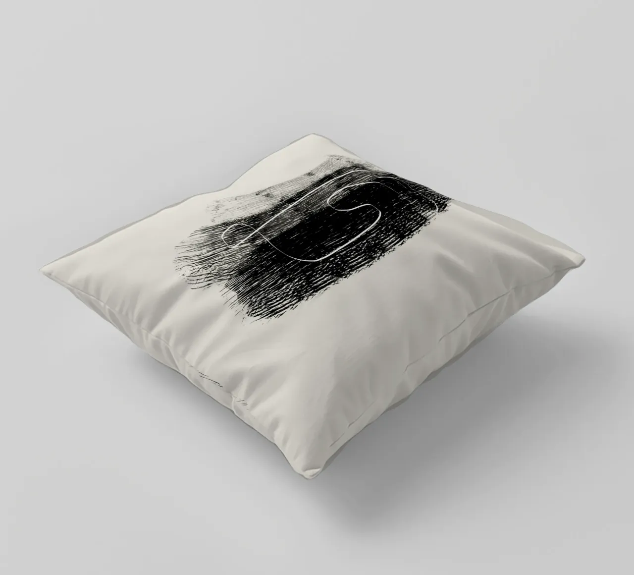Lines and shapes in black and white cuscino da Imaginative