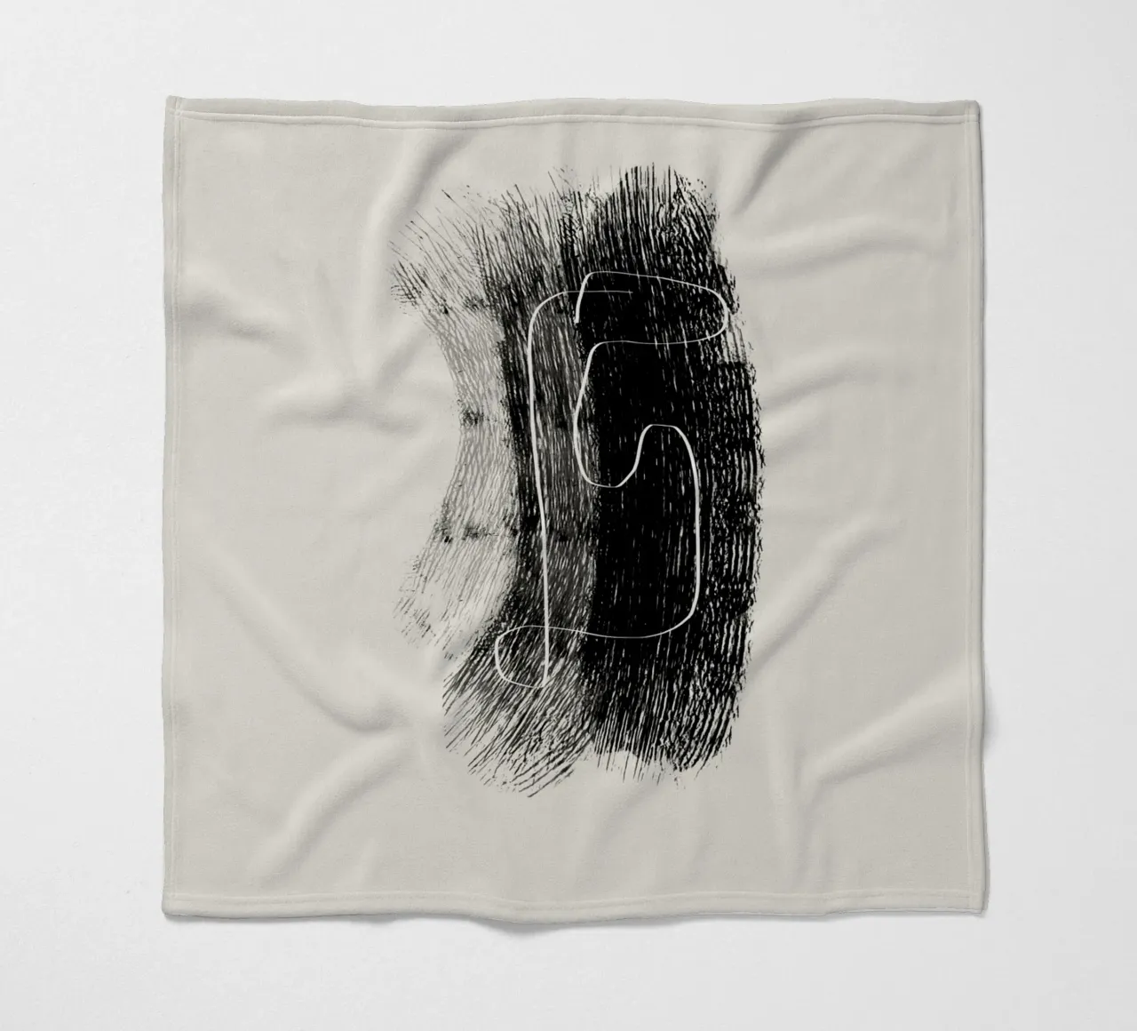Lines and shapes in black and white coperta in pile da Imaginative