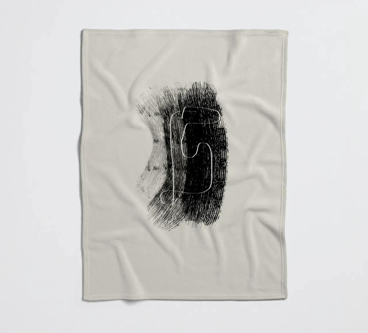 Lines and shapes in black and white coperta in pile da Imaginative