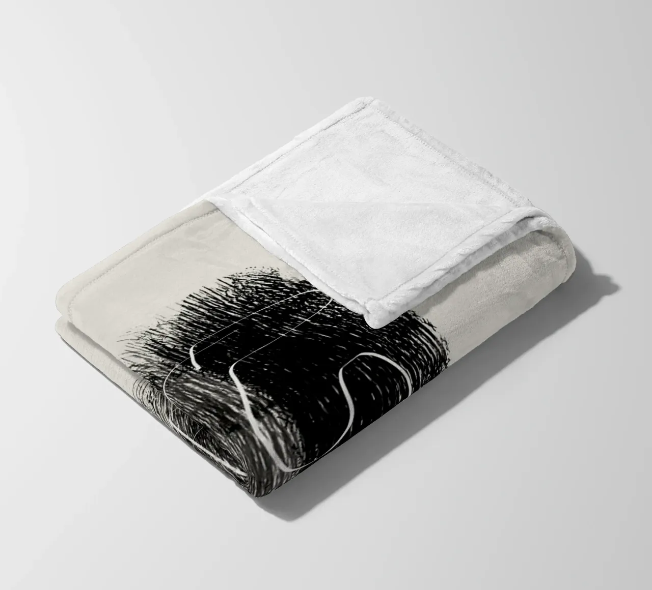 Lines and shapes in black and white coperta in pile da Imaginative