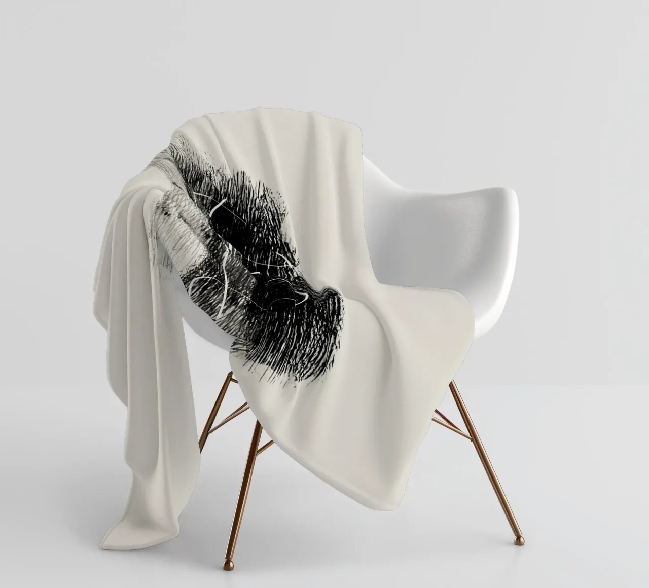 Lines and shapes in black and white coperta in pile da Imaginative