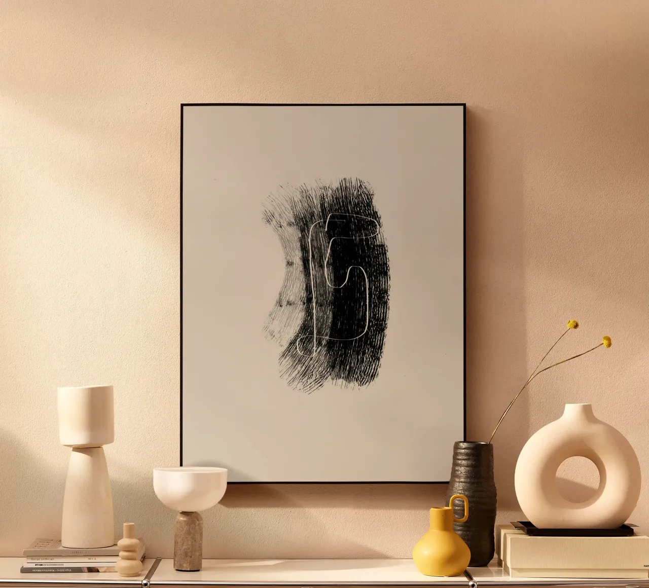 Lines and shapes in black and white plexiglass da Imaginative