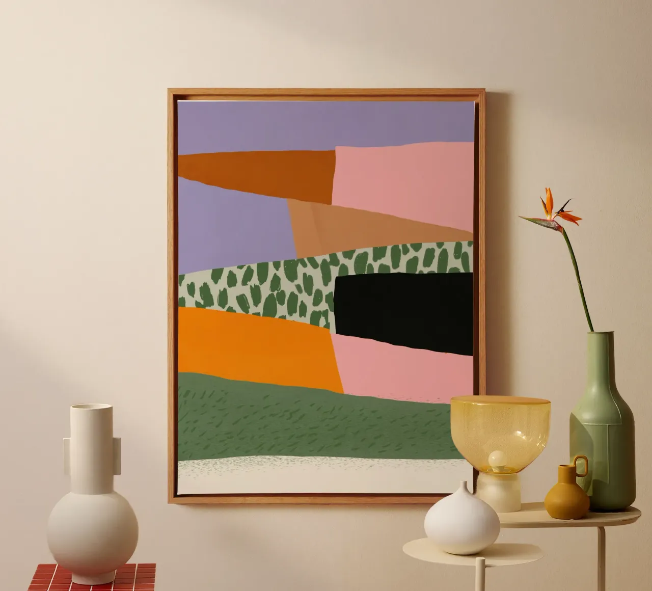 Collage abstract minimalism 02 canvas by Little Dean