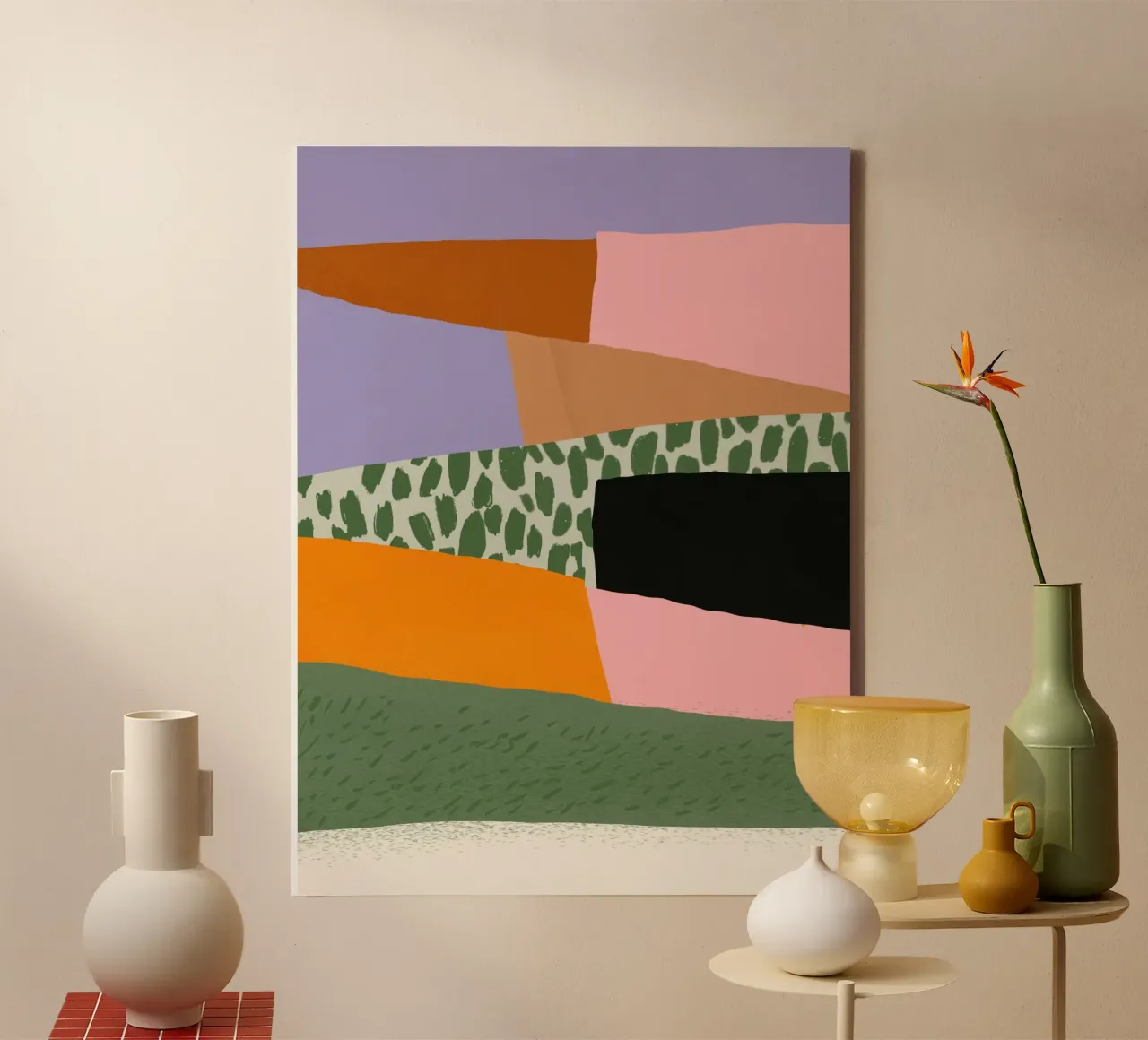 Collage abstract minimalism 02 canvas by Little Dean