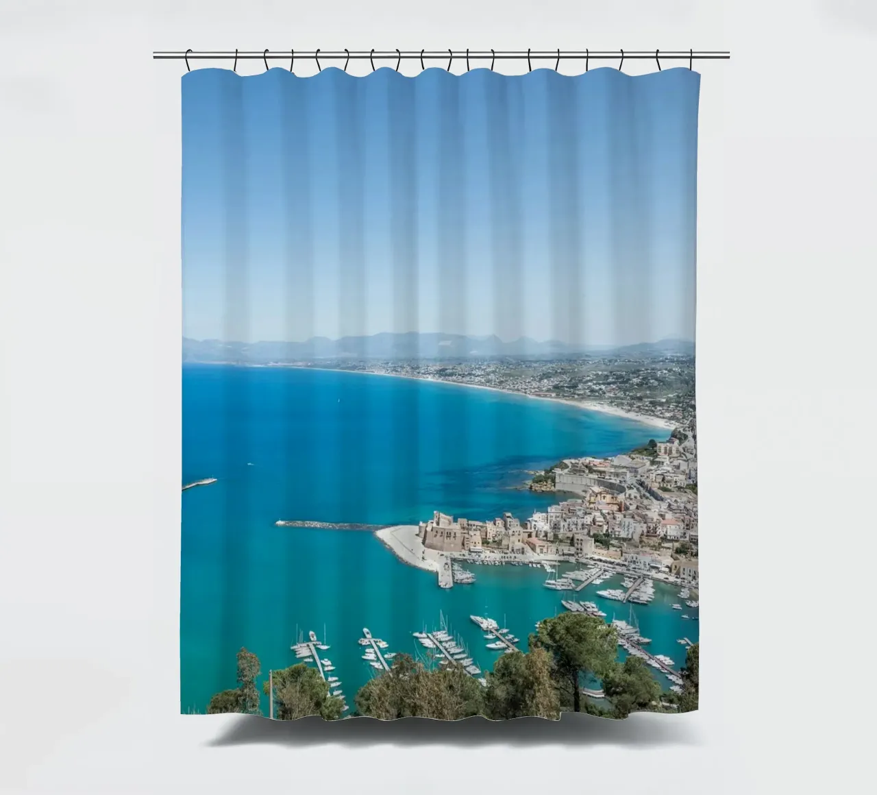 Coastline in Sicily tenda da doccia da photolovers