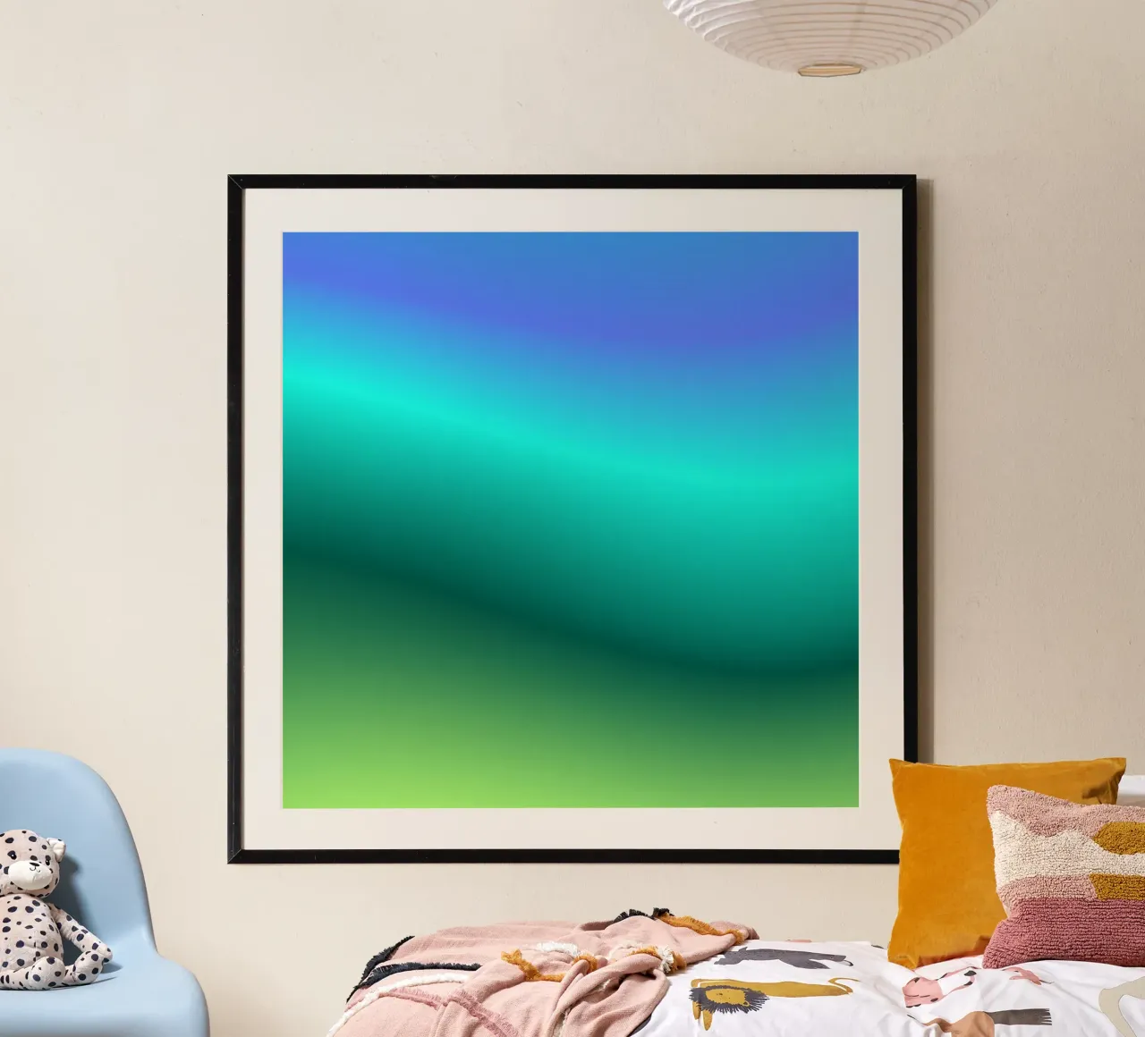 THE SPIRITUAL AWAKENING Poster mit Holzrahmen von ÂME LIBRE STUDIO