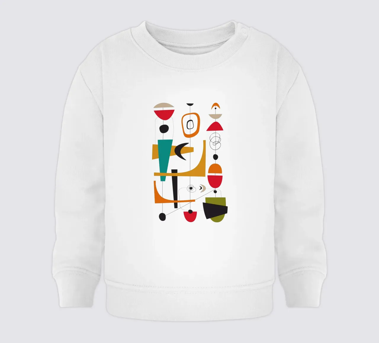 Scivolone retrò di metà secolo 1 felpa neonato da Dream Print Designs