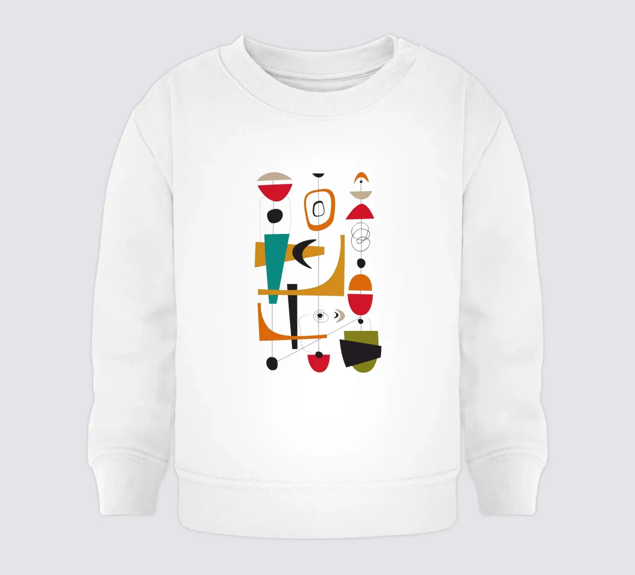 Scivolone retrò di metà secolo 1 felpa neonato da Dream Print Designs
