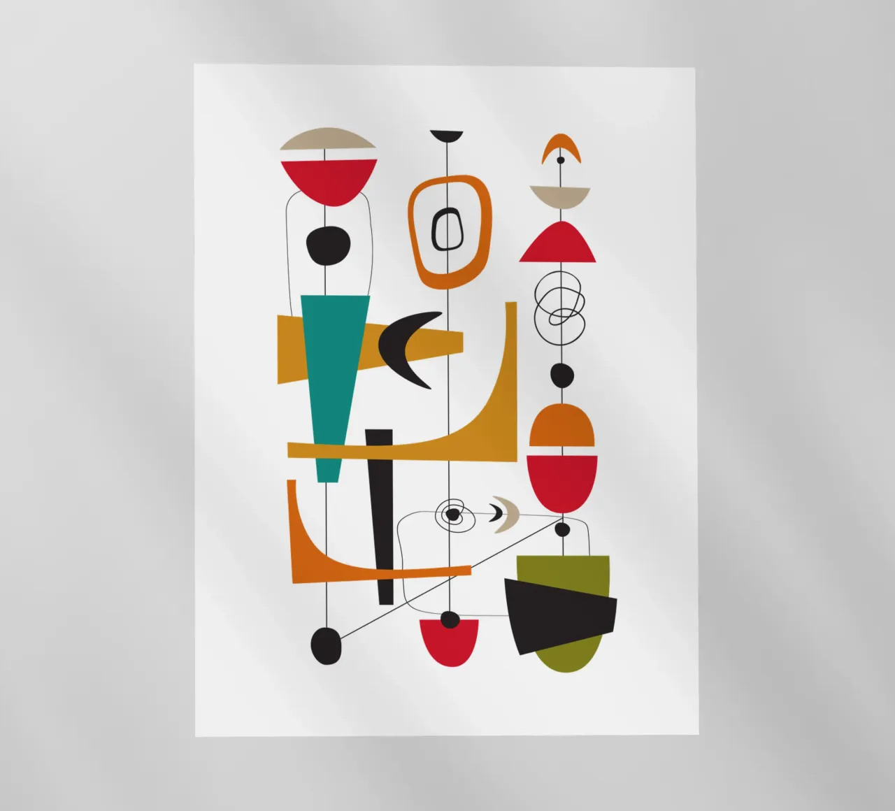 Scivolone retrò di metà secolo 1 pellicola backlit da Dream Print Designs