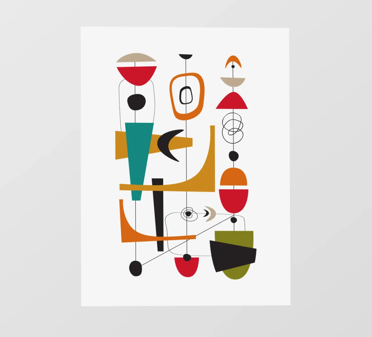 Scivolone retrò di metà secolo 1 pellicola backlit da Dream Print Designs