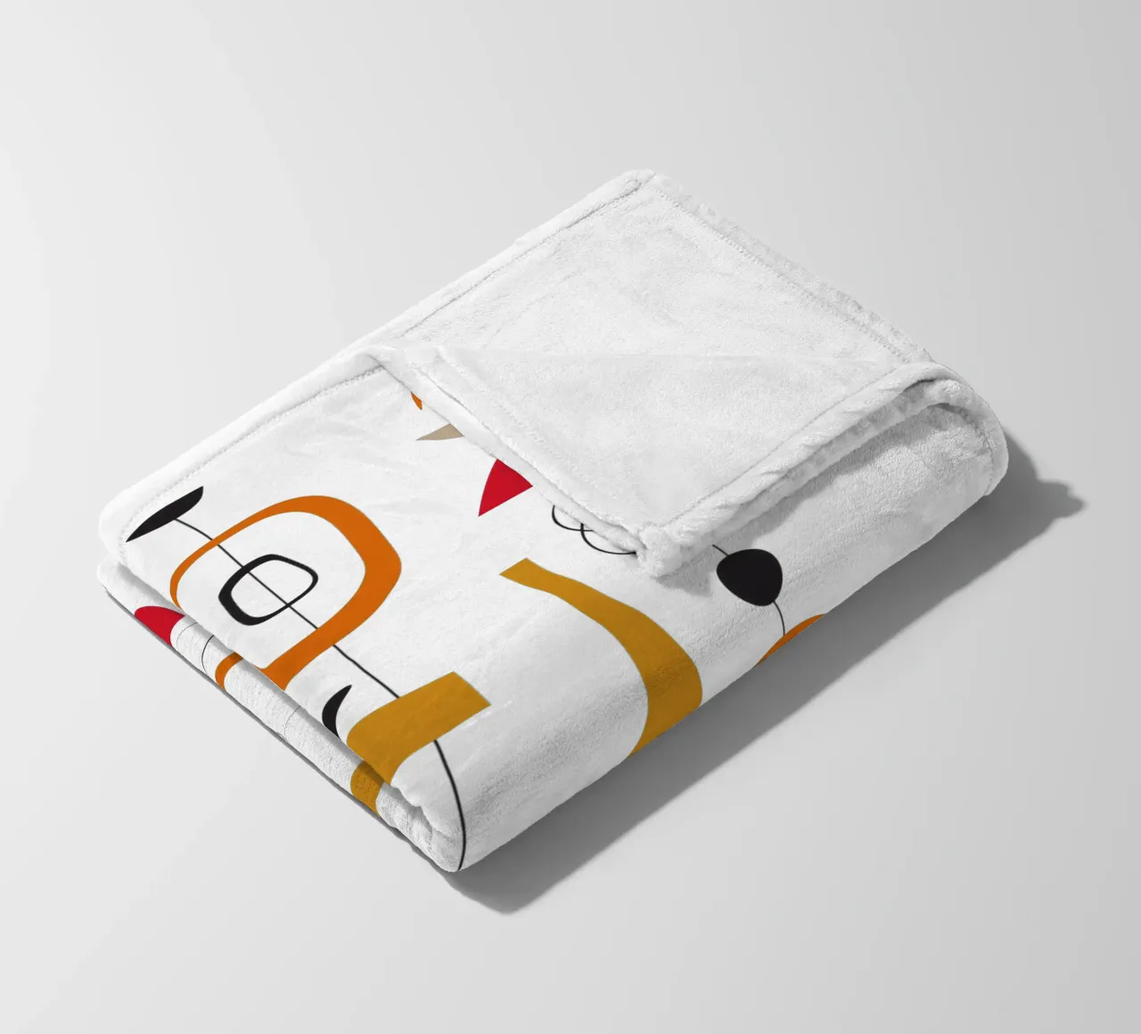 Scivolone retrò di metà secolo 1 coperta in pile da Dream Print Designs