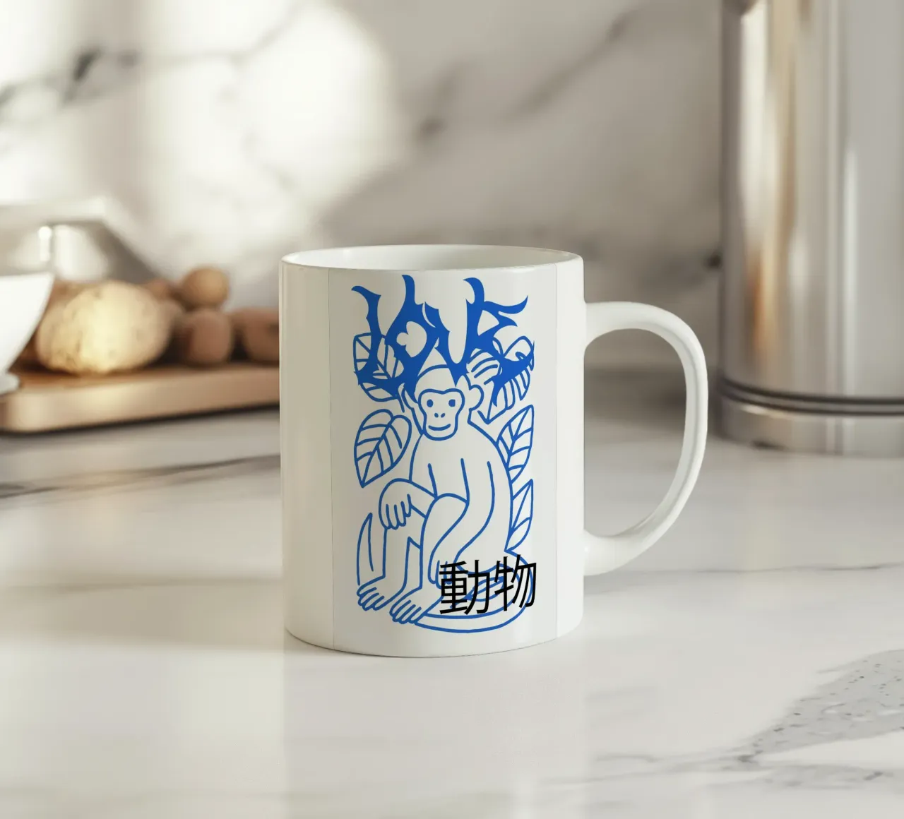 The Serene Primatologist tazza in ceramica da ramosashop
