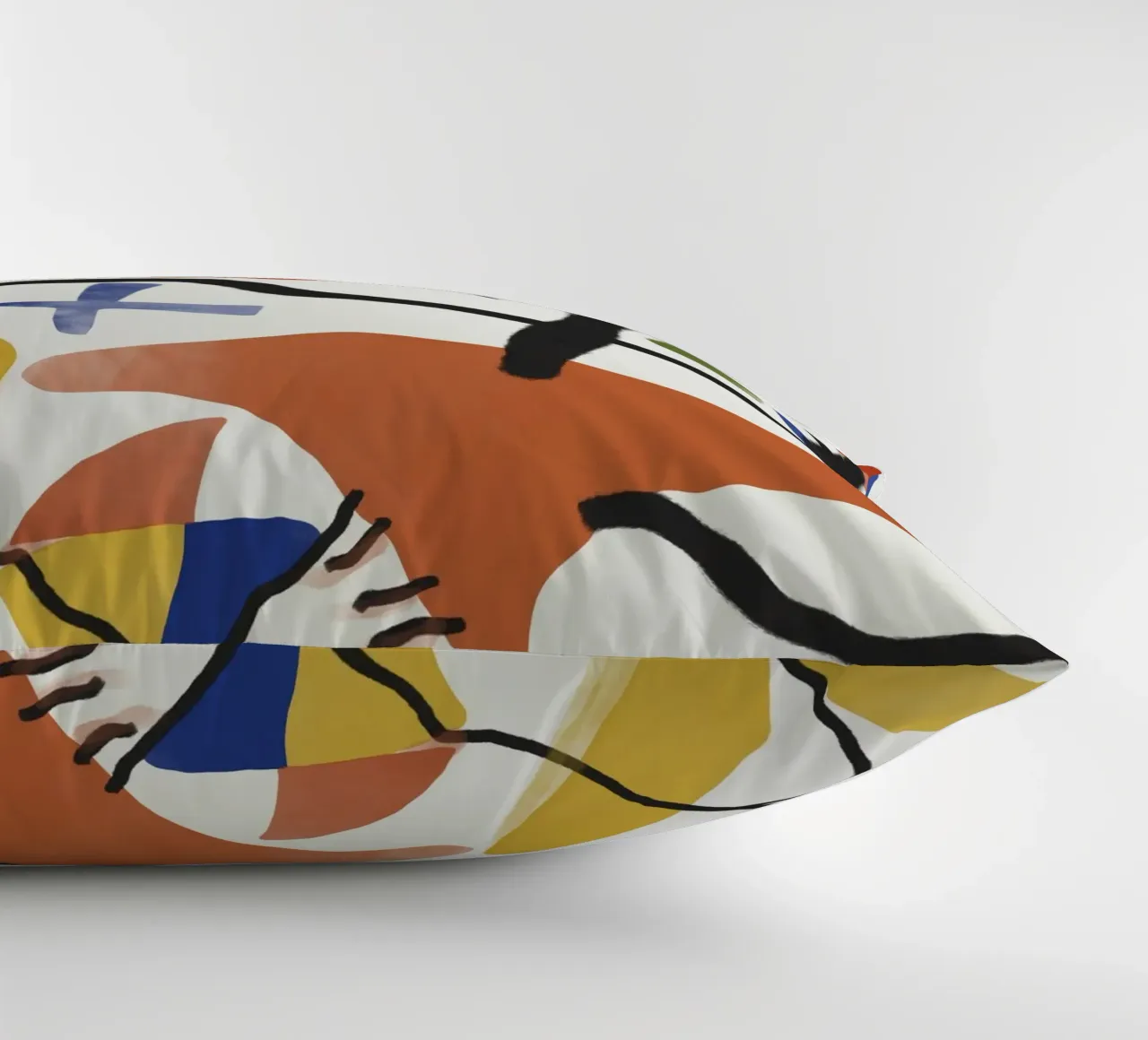 Abstract Floating pieces decorative cushion by Little Dean