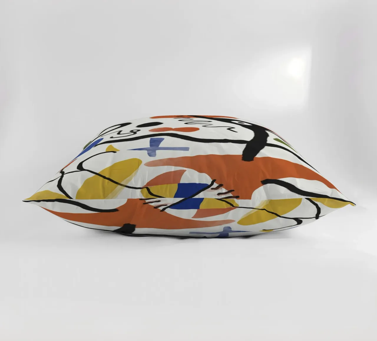 Abstract Floating pieces decorative cushion by Little Dean