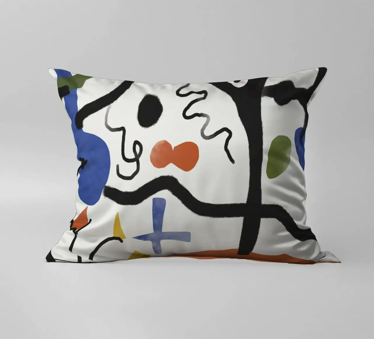 Abstract Floating pieces decorative cushion by Little Dean
