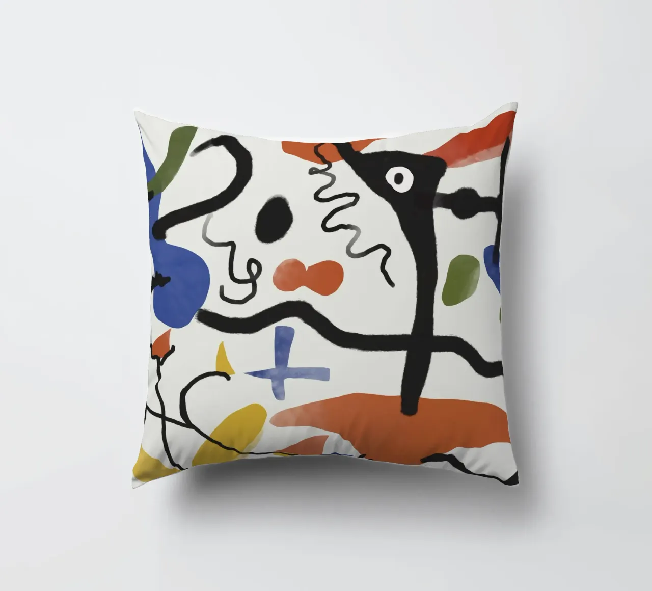 Abstract Floating pieces decorative cushion by Little Dean