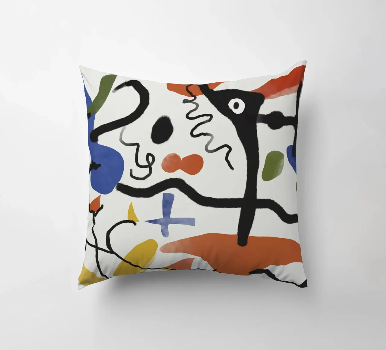 Abstract Floating pieces decorative cushion by Little Dean